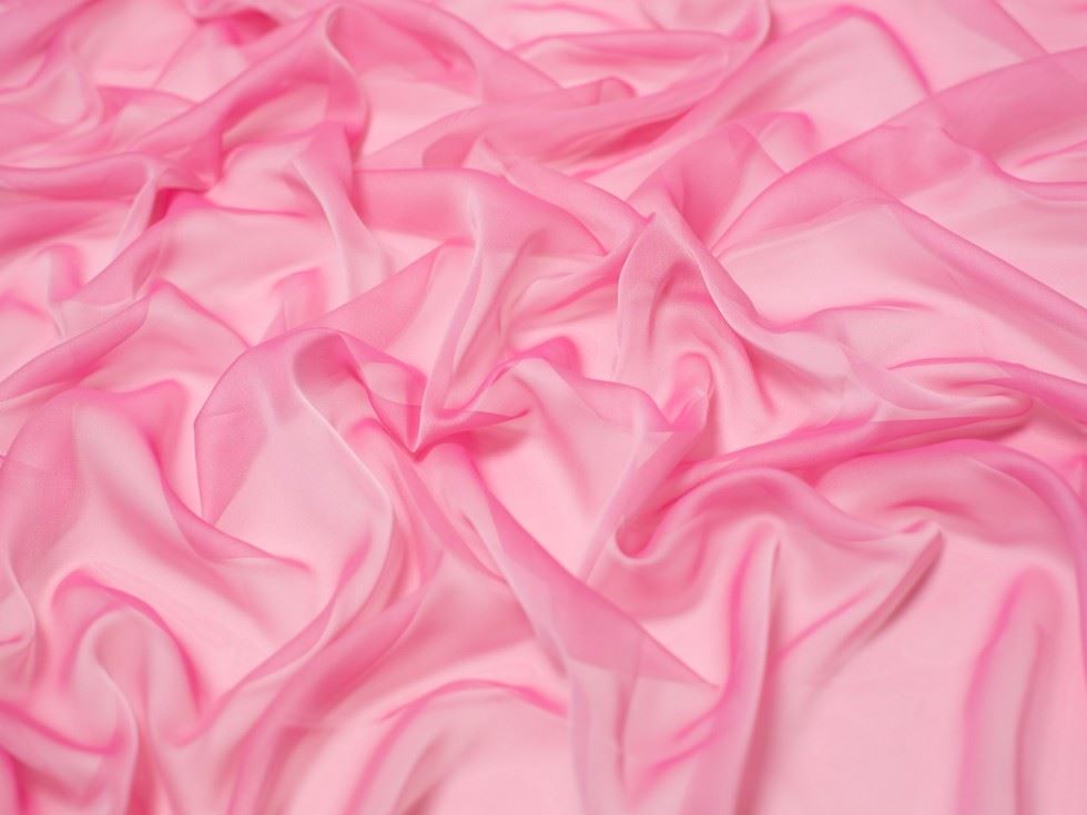 Minerva Core Range Cationic Sheer Chiffon Fabric Candy Pink