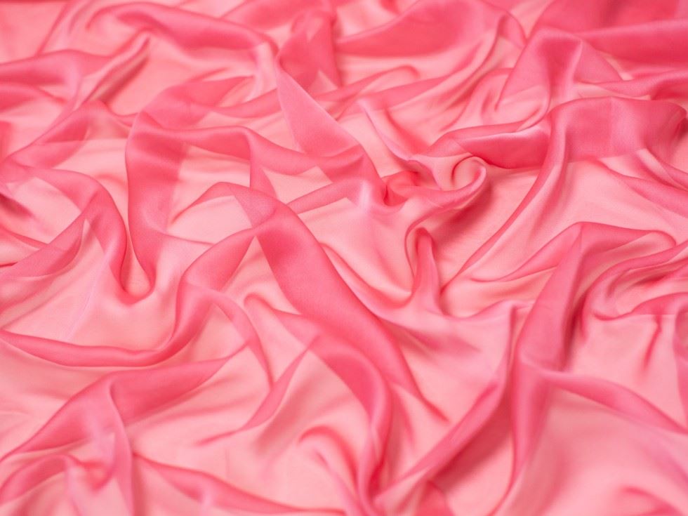 Minerva Core Range Cationic Sheer Chiffon Fabric Deep Rose