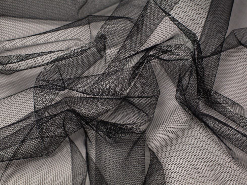 Minerva Core Range Dress Net Fabric Black