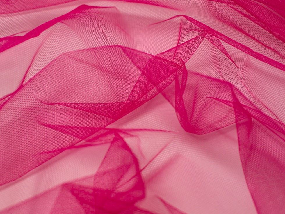 Minerva Core Range Dress Net Fabric Cherry