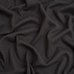 Minerva Core Range Mini Waffle Textured Stretch Knit Fabric Dark Grey