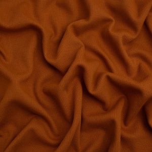Minerva Core Range Mini Waffle Textured Stretch Knit Fabric Rust