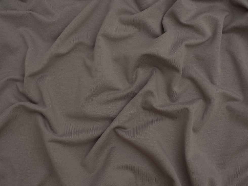 Minerva Core Range Organic Loop Back French Terry Stretch Knit Fabric Light Grey