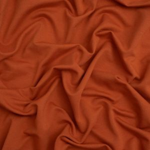 Minerva Core Range Organic Loop Back French Terry Stretch Knit Fabric Rust