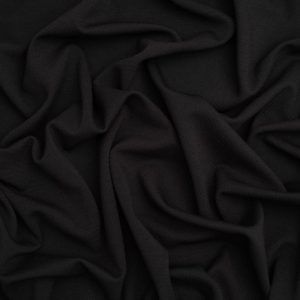 Minerva Core Range Pique Ponte Roma Double Stretch Knit Fabric Black