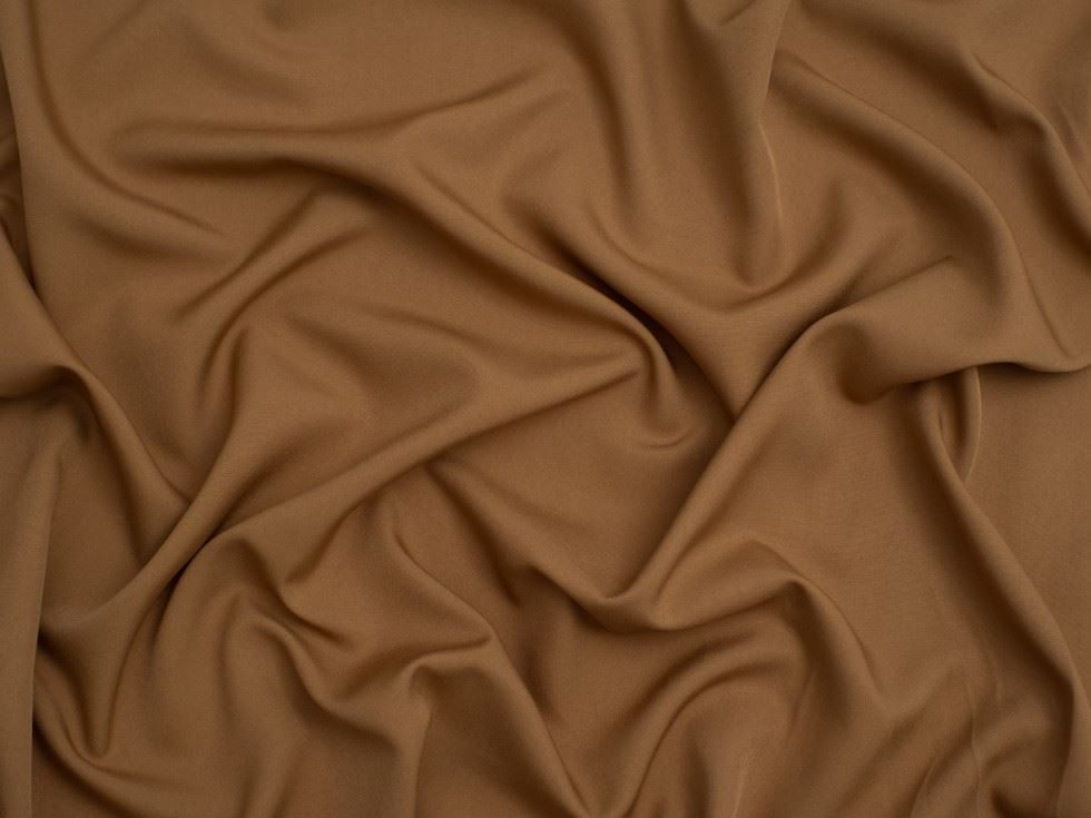Minerva Core Range Soft Touch Crepe Fabric Chestnut