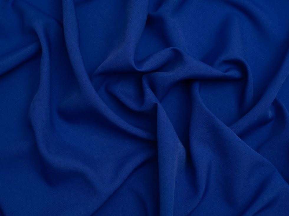 Minerva Core Range Soft Touch Crepe Fabric Cobalt Blue