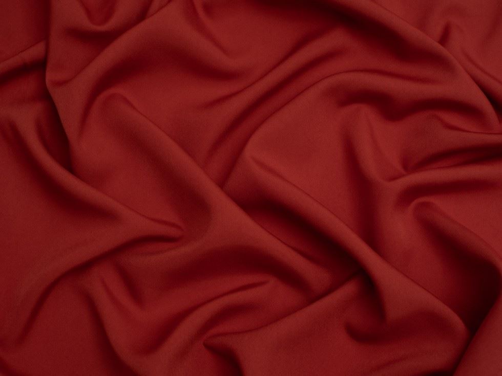 Minerva Core Range Soft Touch Crepe Fabric Deep Rust