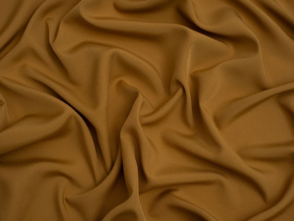 Minerva Core Range Soft Touch Crepe Fabric Rustard