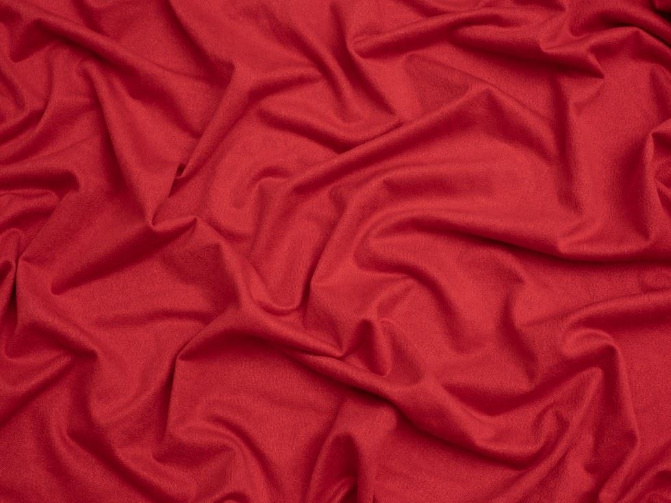Minerva Core Range Suede Stretch Knit Fabric Red