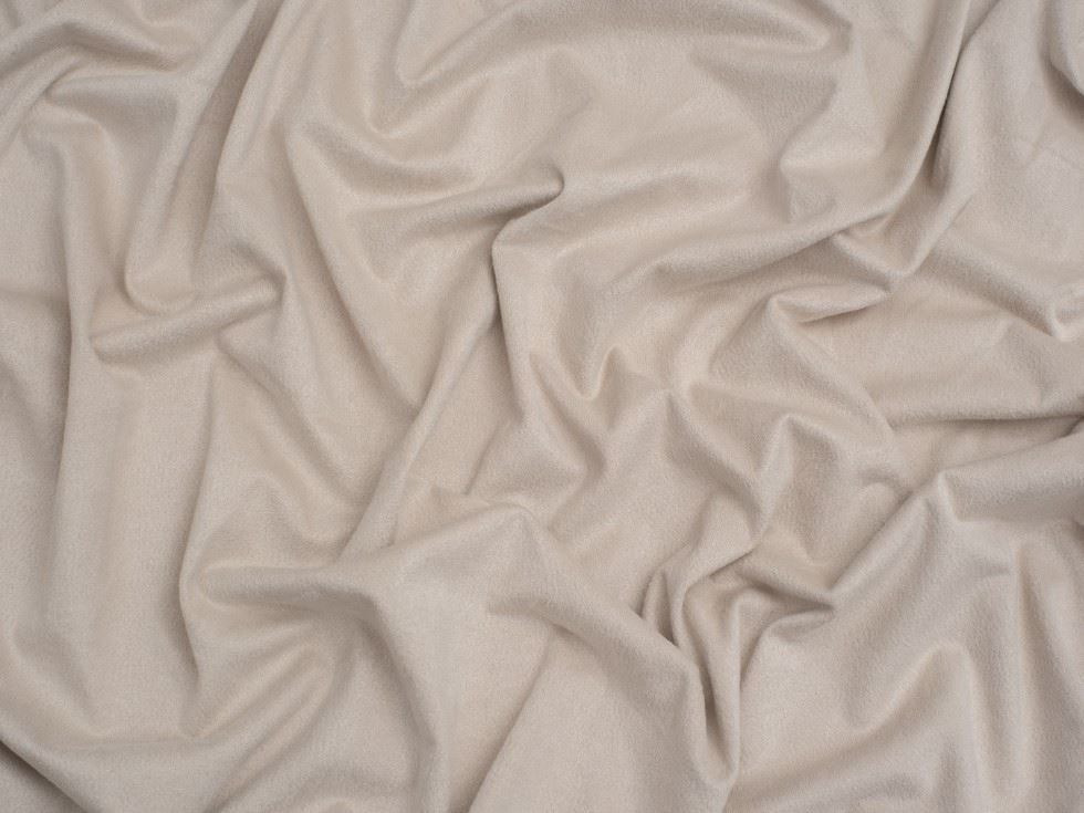 Minerva Core Range Suede Stretch Knit Fabric Stone