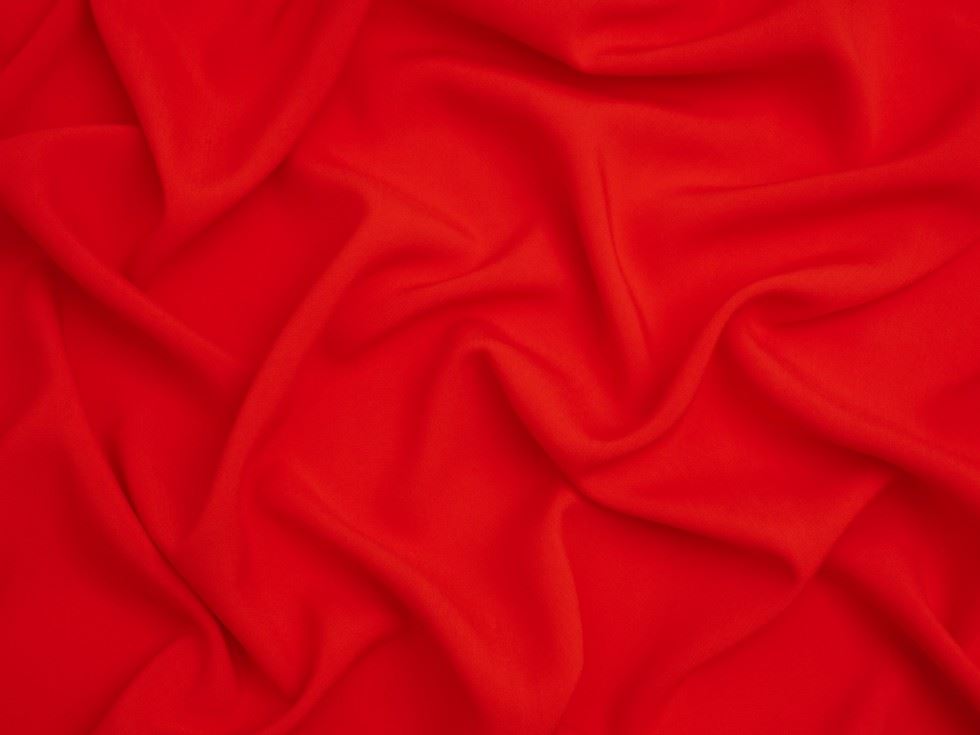 Minerva Core Range Viscose Poplin Fabric Bright Red