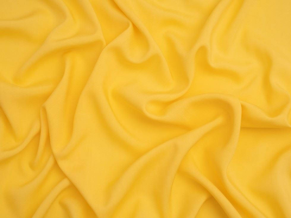 Minerva Core Range Viscose Poplin Fabric Yellow