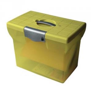 Pierre Henry A4 Freestyle Plastic File Box Lime Green for Storage of
