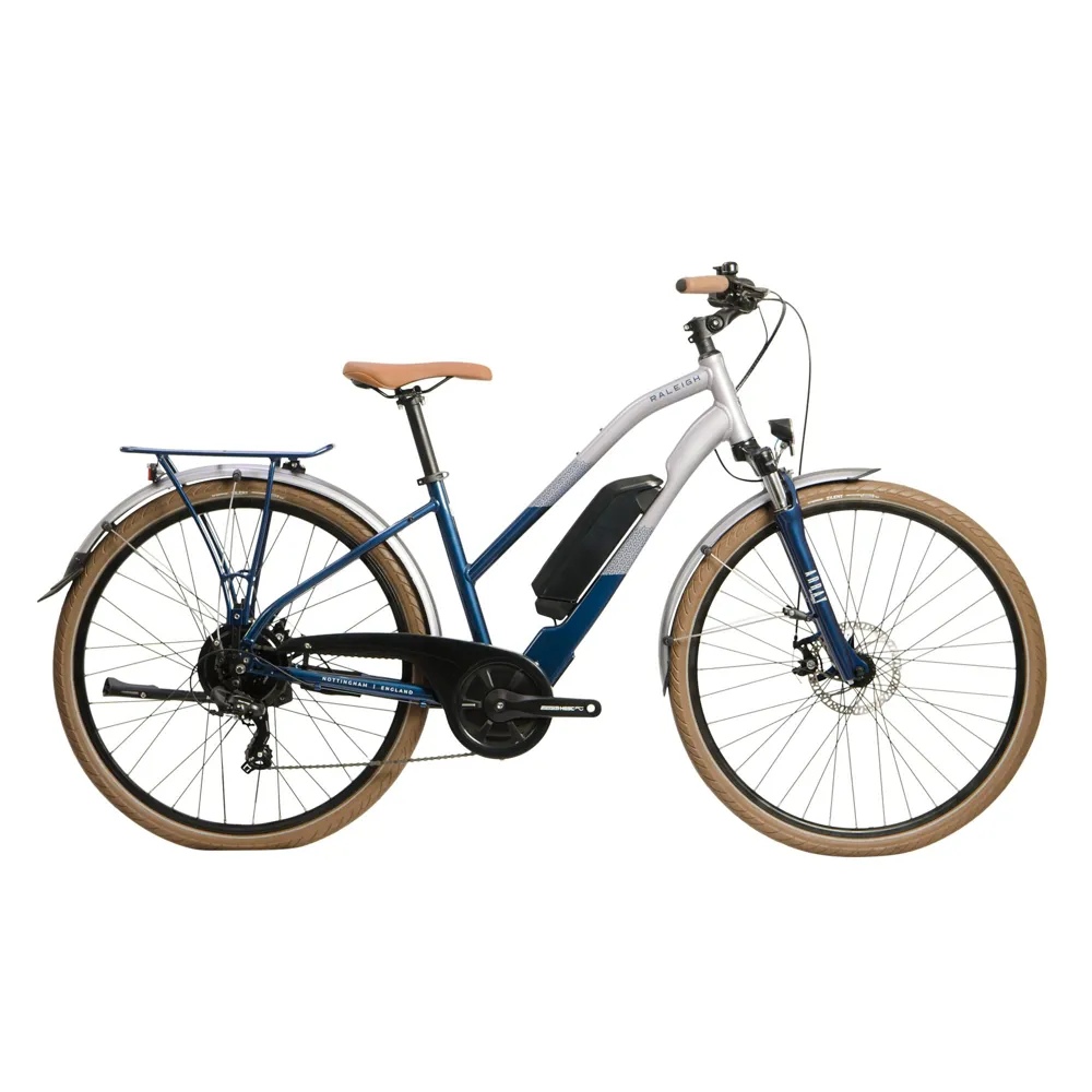 Raleigh Array Open Electric Bike 2023 Silver/Blue