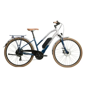 Raleigh Array Open Electric Bike 2023 Silver/Blue