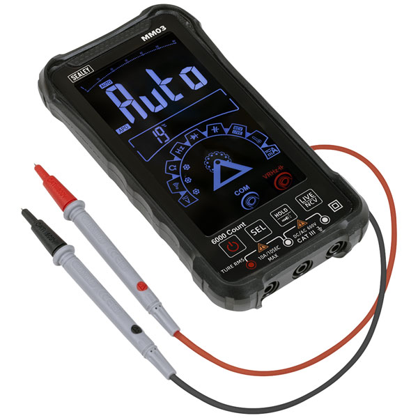 Sealey MM03 Touchscreen Rechargeable Auto-Ranging Digital Smart Mu...