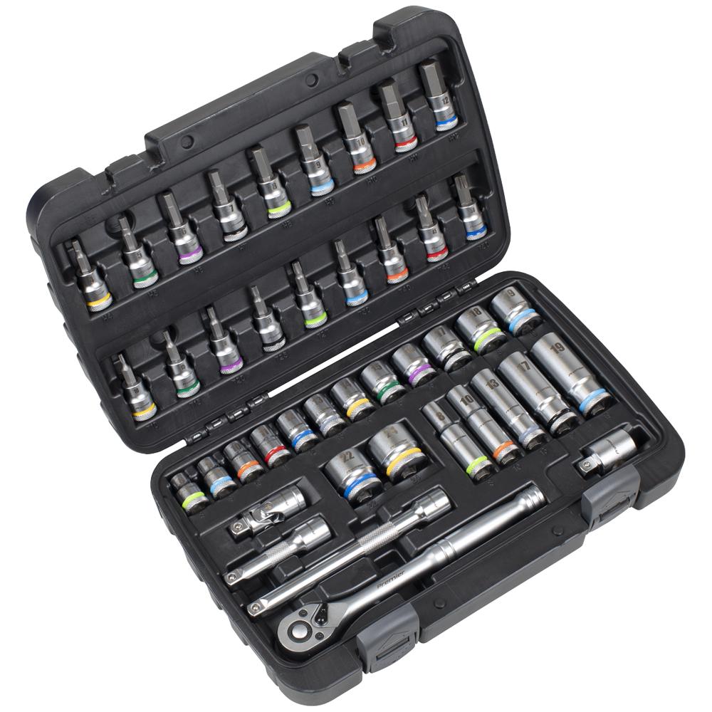 Sealey Premier 42 Piece 3/8" Drive Socket and Socket Bit Set 3/8"