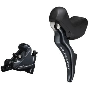 Shimano ST-R8025 Ultegra Rear Disc Brake 2 Speed Short Reach STI Bled left rear Lever with BR-R8070 Caliper Black