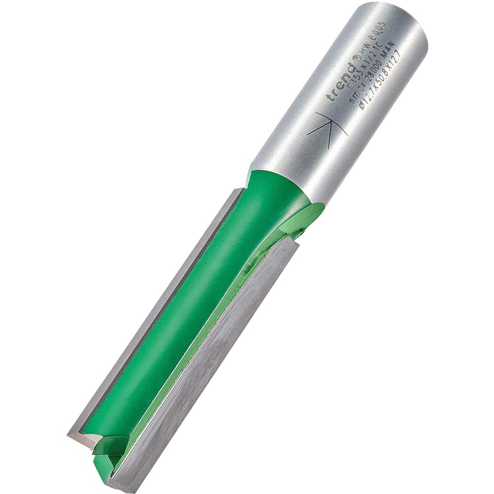 Trend CRAFTPRO Two Flute Straight Router Cutter 12.7mm 49mm 1/2"