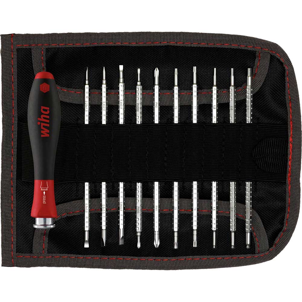 Wiha System 4 Softfinish 12 Piece Interchangeable Screwdriver Set