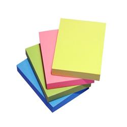 5 Star Respositionable Notes 70gsm 4 Neon Ass [Pack 12] - 943351