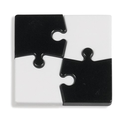 Black and White Puzzle Magnets