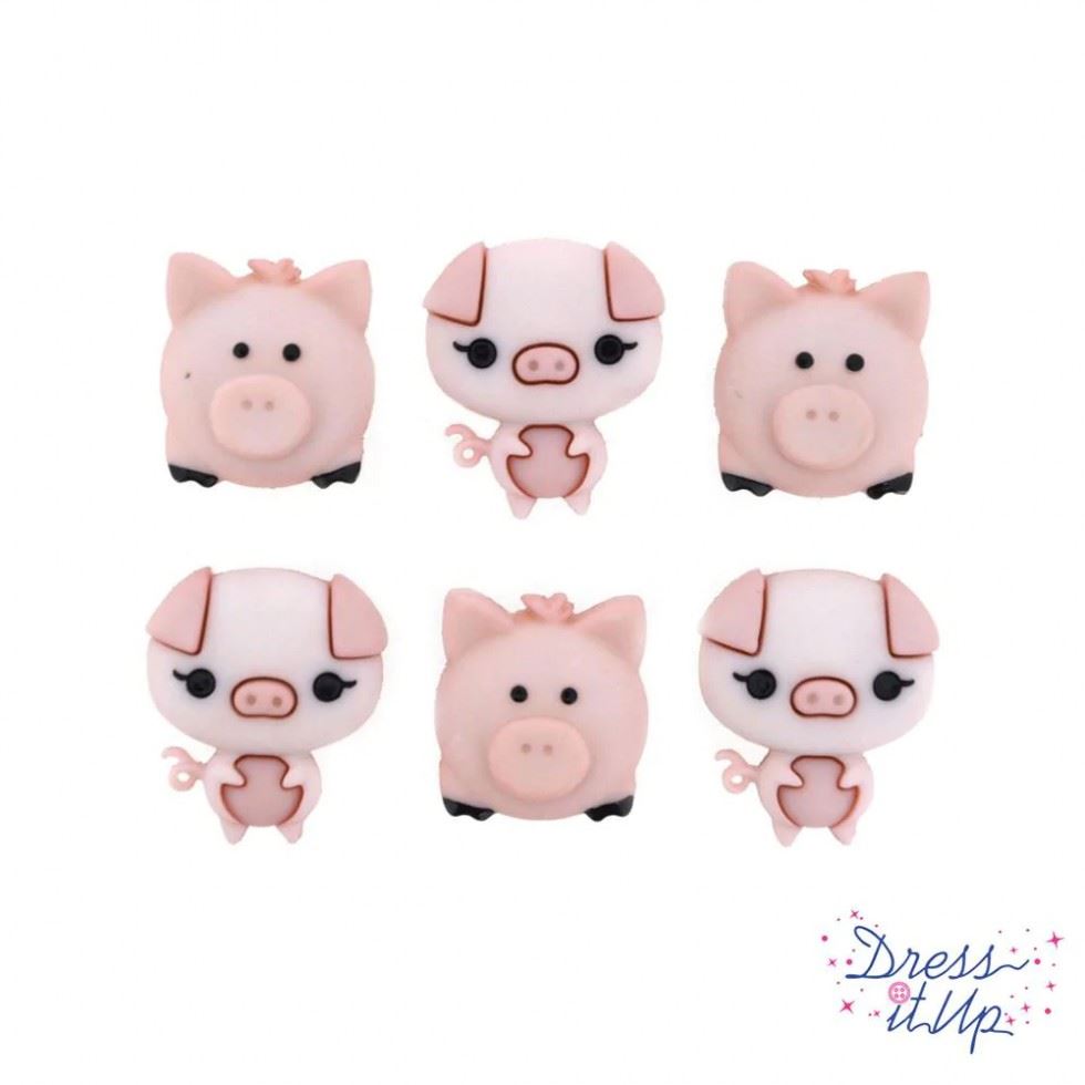 Dress It Up Pig Pen Buttons