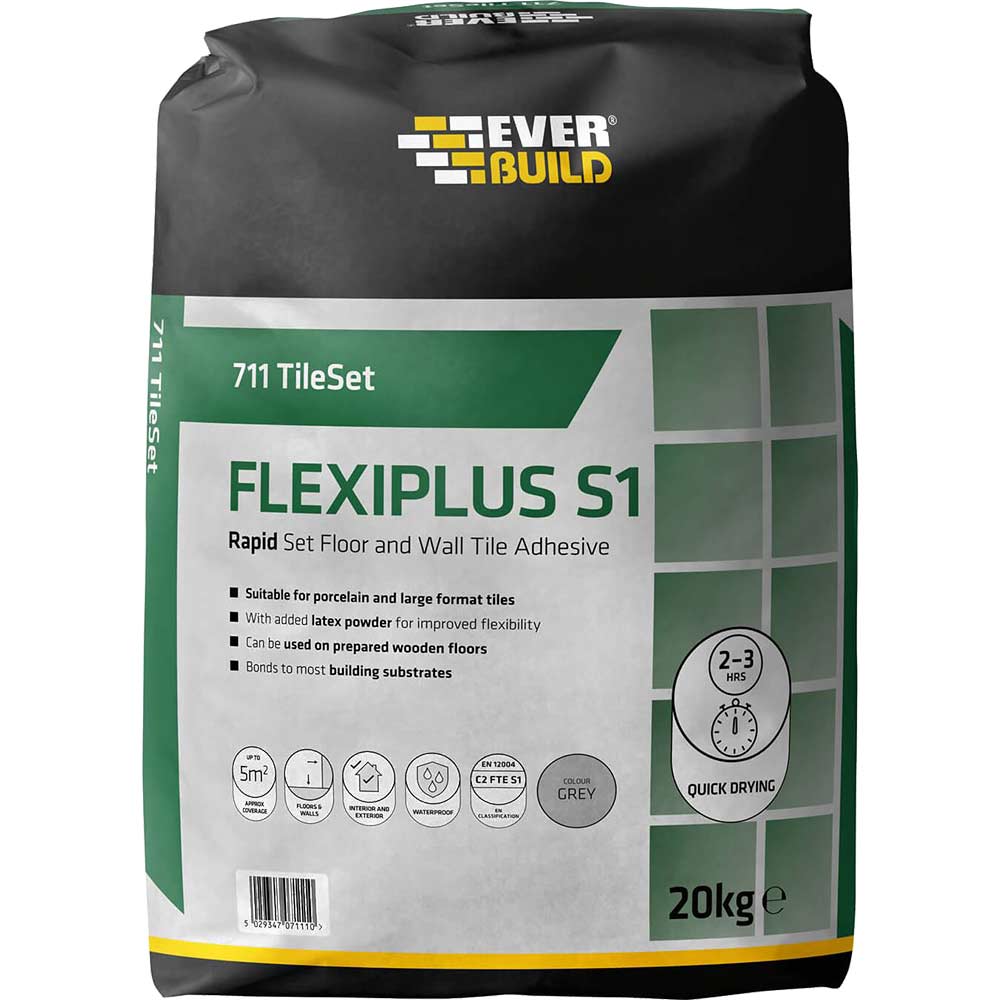 Everbuild Rapid Set Flexiplus Tile Adhesive 20kg