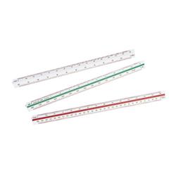 Linex Triangular Scale Rule 1:1 1:20-125 30cm White 311 LXH