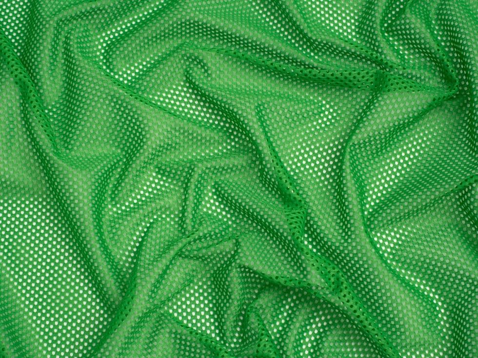 Minerva Core Range Airtex Mesh Stretch Knit Fabric Emerald Green