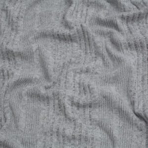 Minerva Core Range Brushed Texture Rib Stretch Knit Fabric Silver Grey