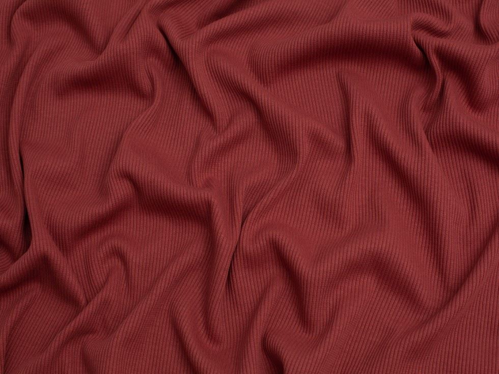 Minerva Core Range Cotton Rib Stretch Knit Fabric Ginger