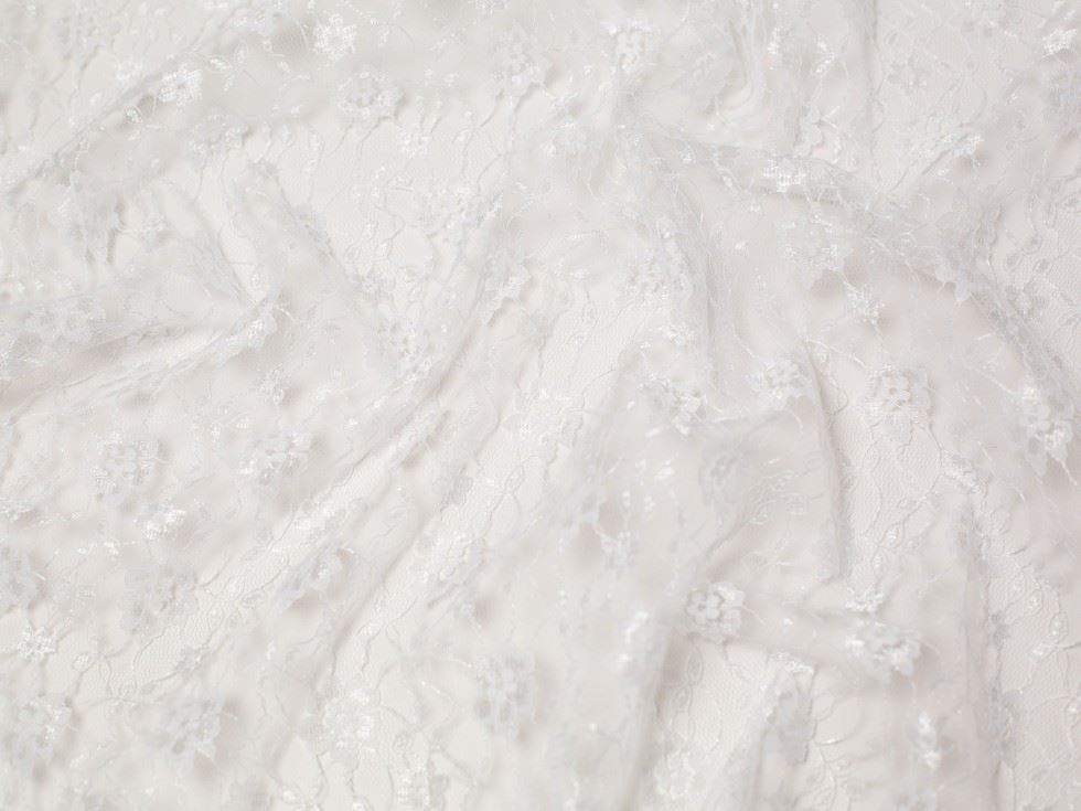 Minerva Core Range Delicate Lace Fabric White