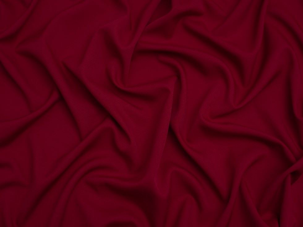 Minerva Core Range Soft Touch Crepe Fabric Dark Red