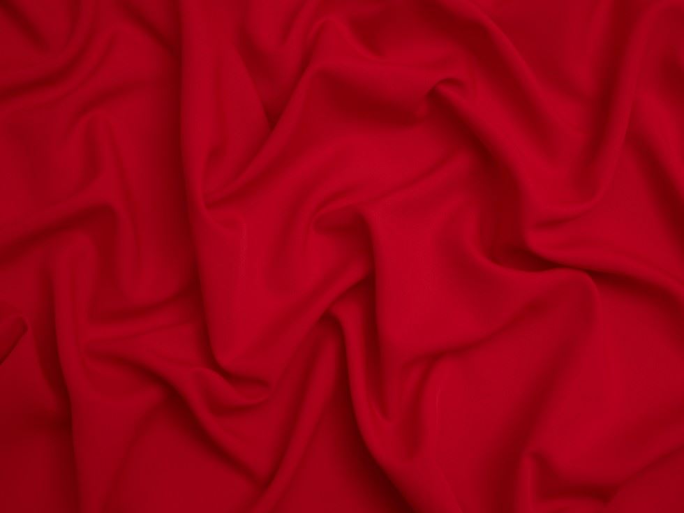 Minerva Core Range Soft Touch Crepe Fabric Scarlet Red