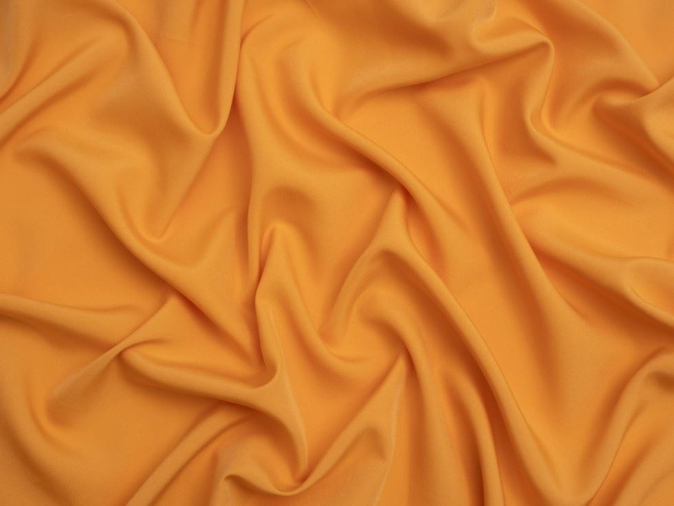 Minerva Core Range Soft Touch Crepe Fabric Tangerine