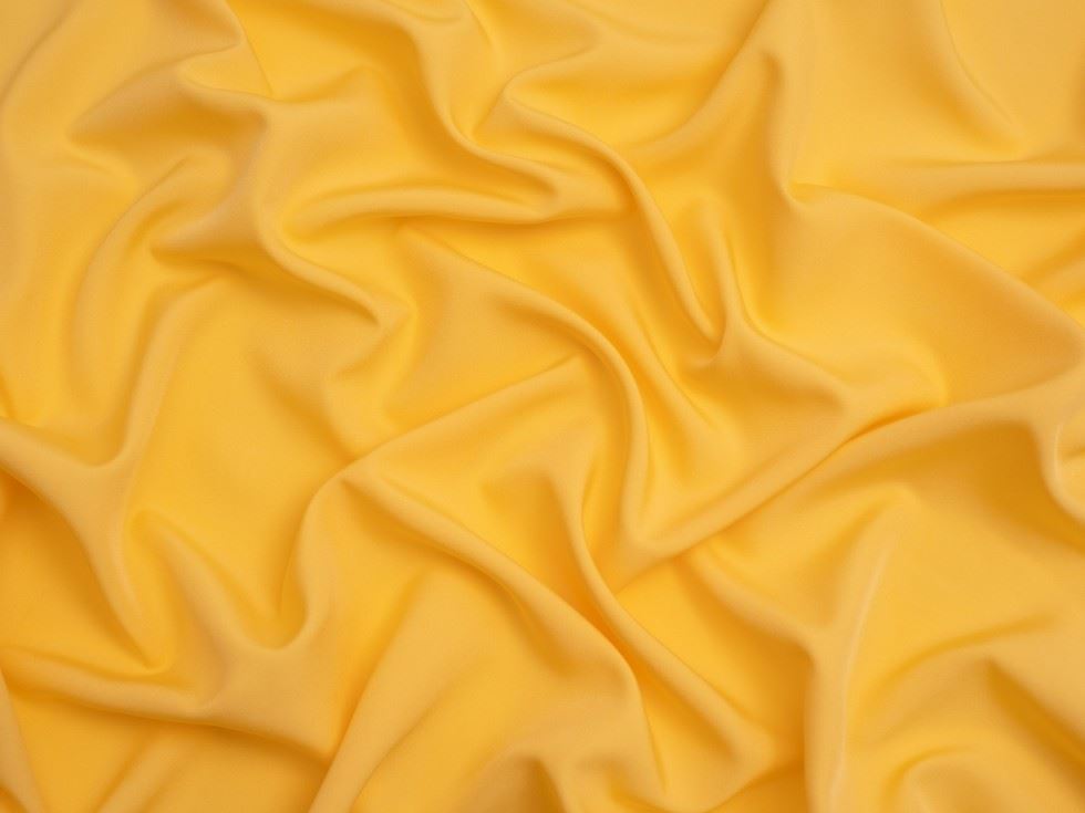 Minerva Core Range Soft Touch Crepe Fabric Warm Yellow