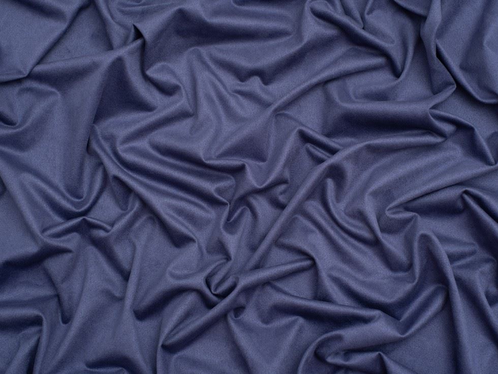 Minerva Core Range Suede Stretch Knit Fabric Denim Blue