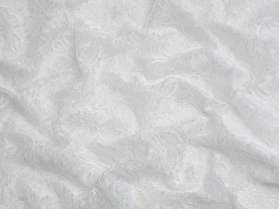 Minerva Core Range Tocca Corded Lace Fabric White