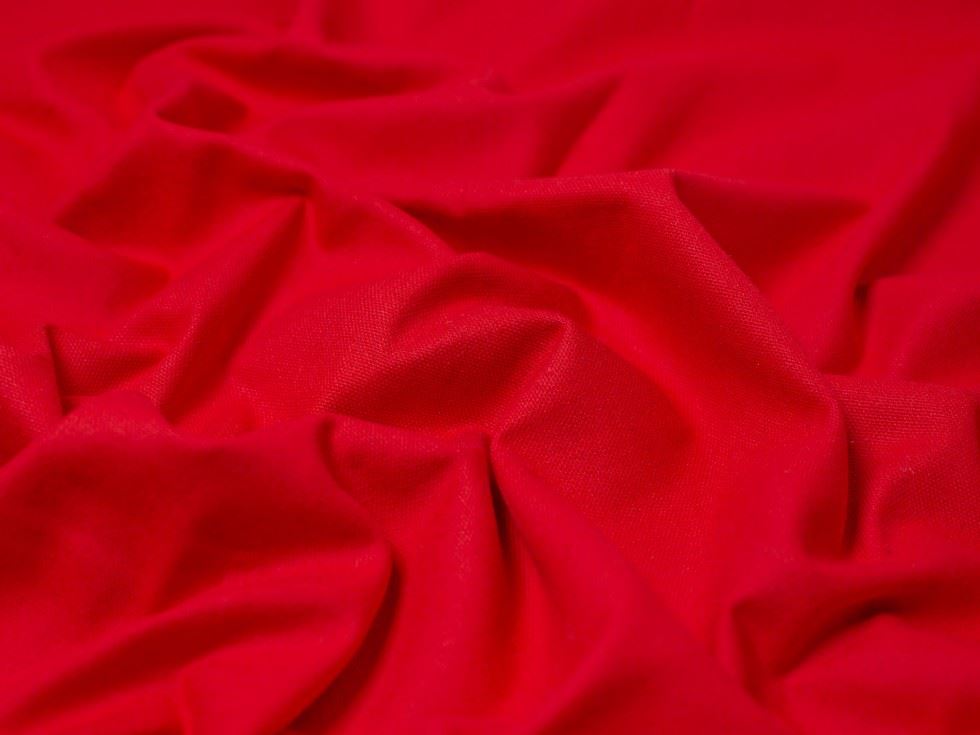 Minerva Core Range Washed Cotton Canvas Fabric Red