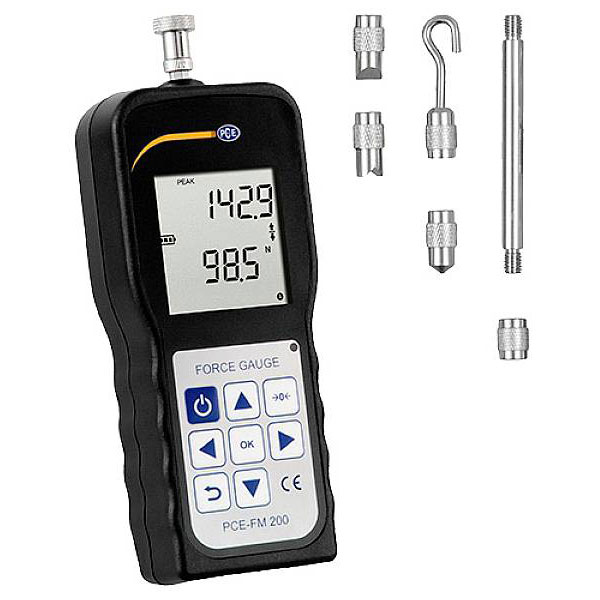 PCE Instruments PCE-FM 200 Dynamometer 200N USB Interface Euro Adapter