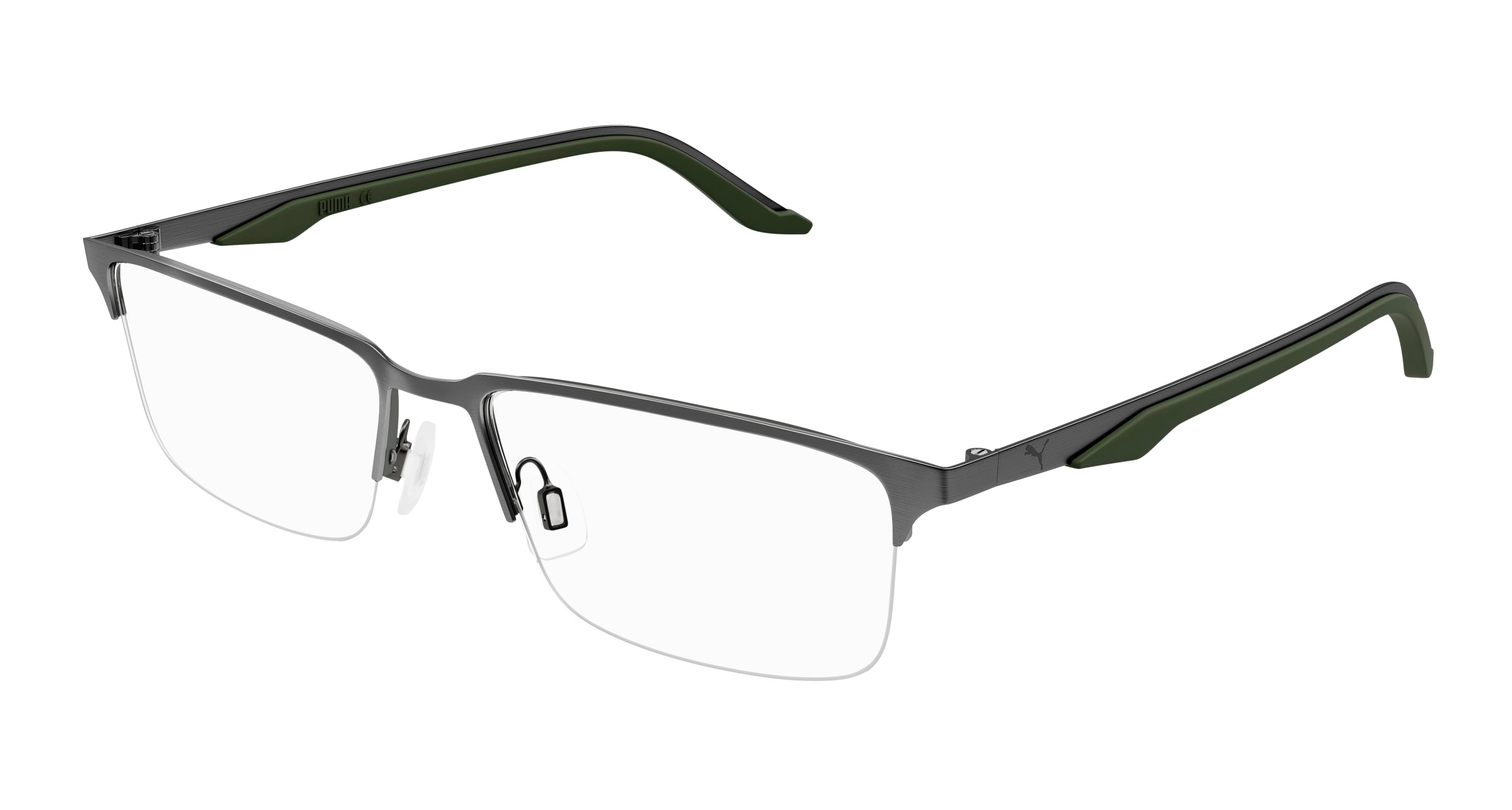 Puma PU0413O 002 Man Optical frames Ruthenium Transparent Squared