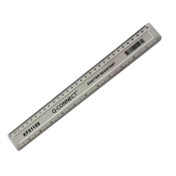 Q-Connect Ruler Shatterproof 300mm White Ref KF01109