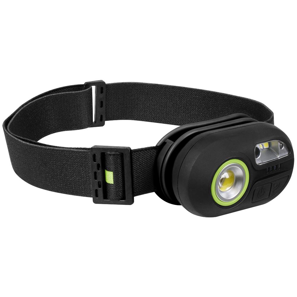 Sealey Rechargeable Sensor Function LED Head Torch Black / Green
