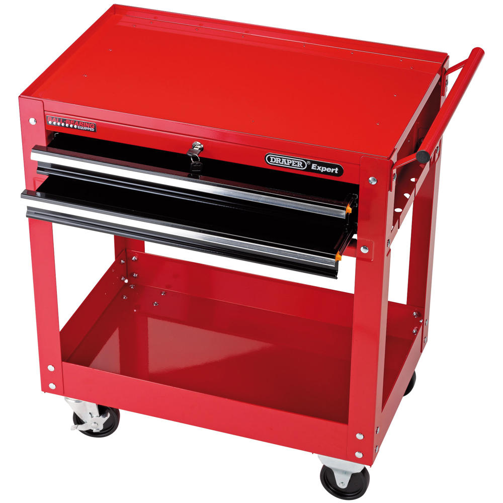 Draper Expert 2 Shelf Trolley Red