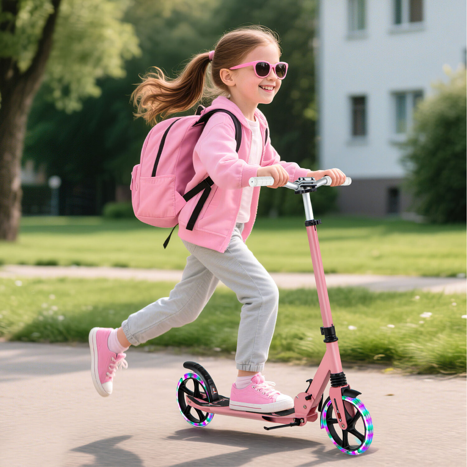 LED Light-Up Scooter - Pink