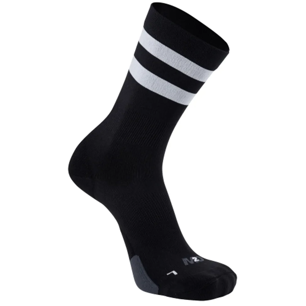 M2O Stripe Crew Plus Socks Black/White