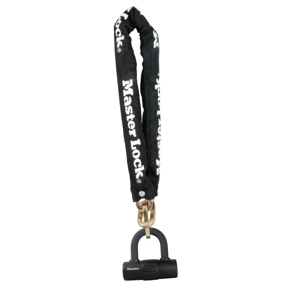 Master Lock Chain with Mini U-Lock 10mm x 90cm Black