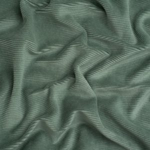 Minerva Core Range 8 Wale Velour Rib Stretch Knit Cord Fabric Tea Green
